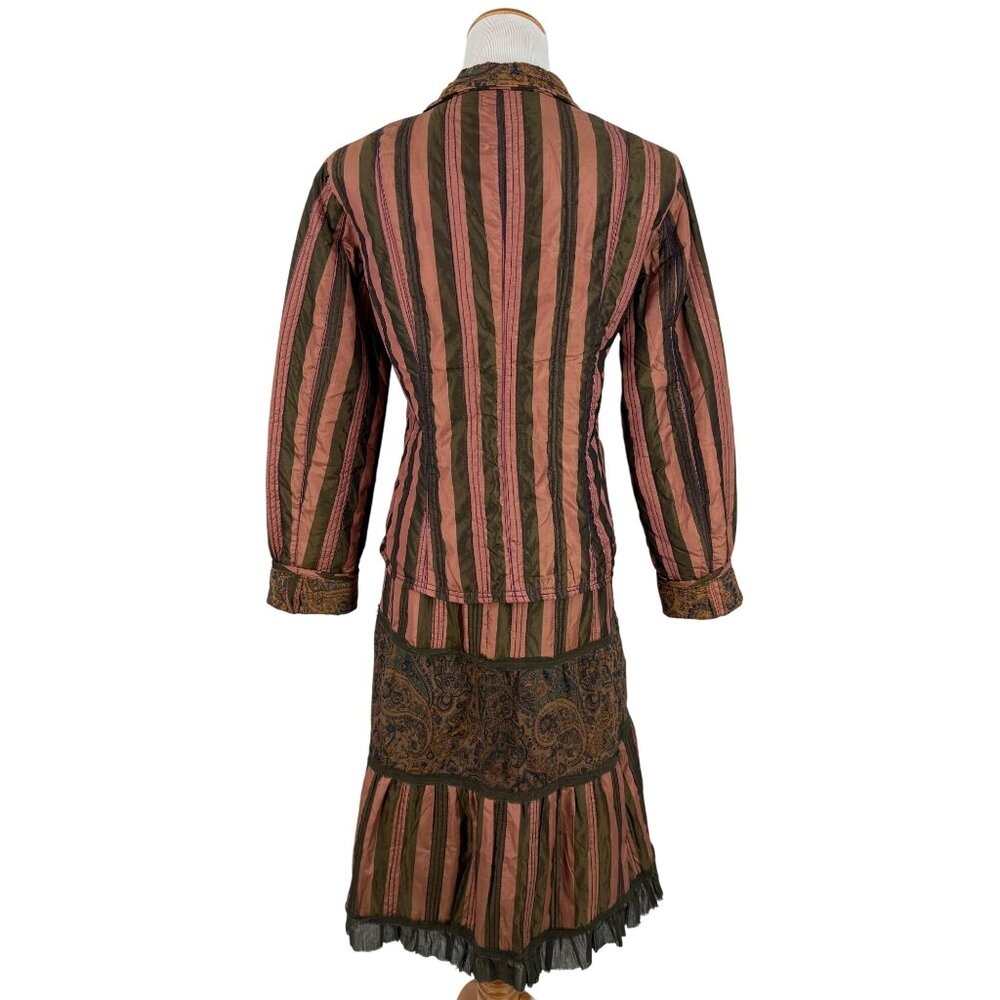 NWT Vtg 90s Blazer Tiered Skirt Set | Whimsigoth Steampunk Boho Grunge Fairycore - Picture 12 of 16